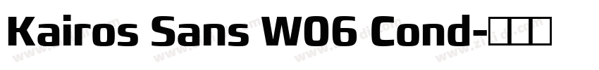 Kairos Sans W06 Cond字体转换